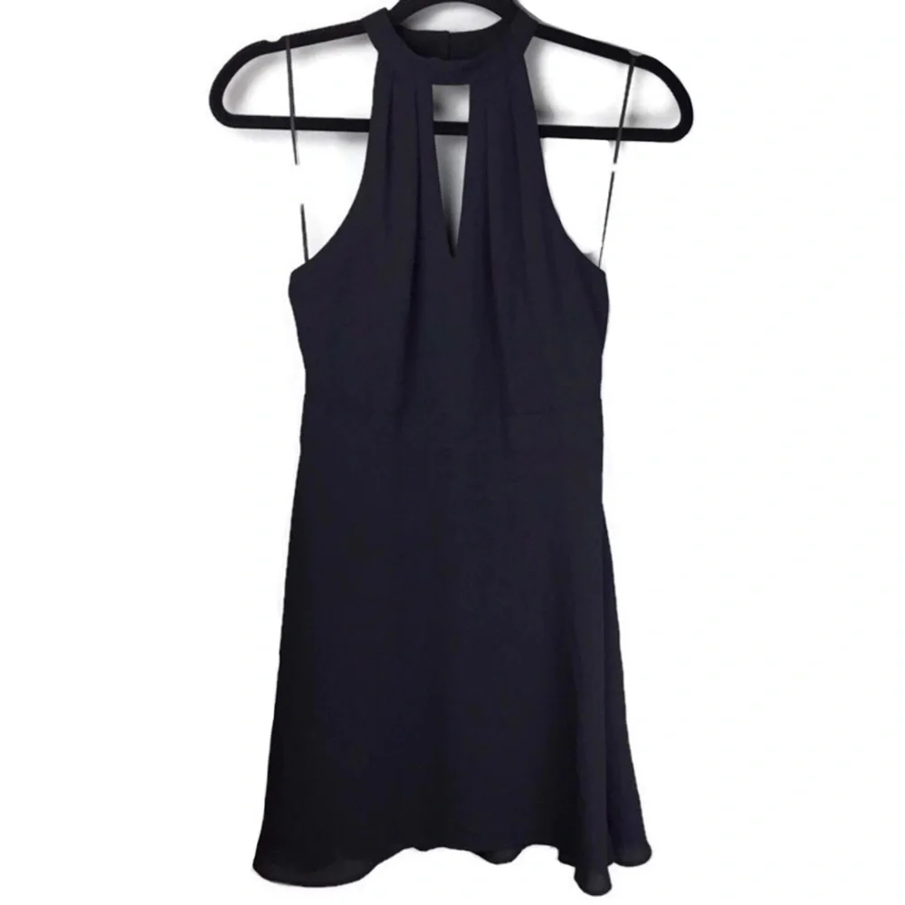 express black pleated dress NEW Express Faux Leather Pleated Midi Dress Size Small Pitch Black NWT